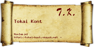 Tokai Kont névjegykártya